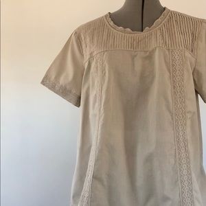 LOGO Cotton Lace Blouse